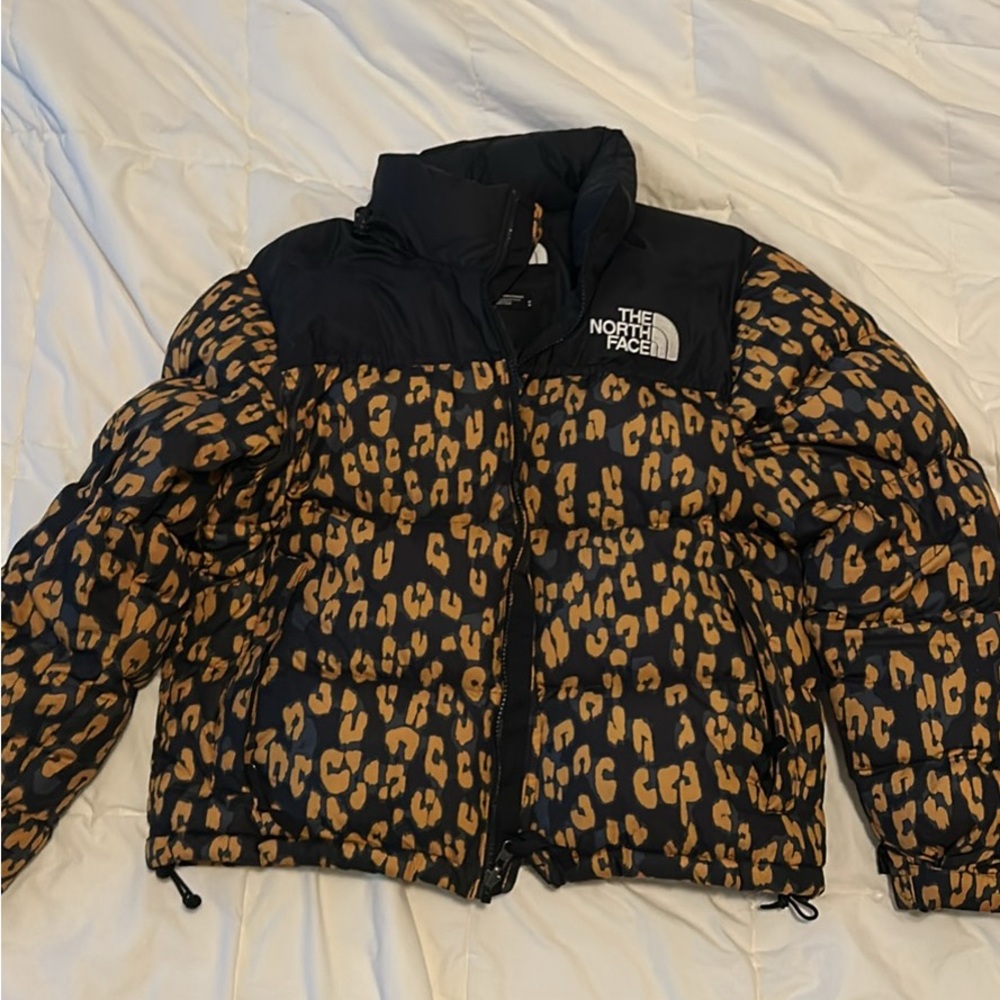 The North Face Nuptse Jacket - Yellow Leopard